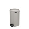 image:imageBrabantia NewIcon Pedal Bin 53 Gallon20L Soft Gray SoftClosing Kitchen Garbage Can StepOn Trash Can with Removable Inner Bucket PerfectFit Trash Bag Pack IncludedSoft Gray