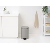image:imageBrabantia NewIcon Pedal Bin 53 Gallon20L Soft Gray SoftClosing Kitchen Garbage Can StepOn Trash Can with Removable Inner Bucket PerfectFit Trash Bag Pack IncludedSoft Gray