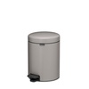 image:imageBrabantia NewIcon Pedal Bin 53 Gallon20L Soft Gray SoftClosing Kitchen Garbage Can StepOn Trash Can with Removable Inner Bucket PerfectFit Trash Bag Pack IncludedSoft Gray