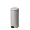 image:imageBrabantia NewIcon Pedal Bin 53 Gallon20L Soft Gray SoftClosing Kitchen Garbage Can StepOn Trash Can with Removable Inner Bucket PerfectFit Trash Bag Pack IncludedSoft Gray