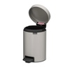 image:imageBrabantia NewIcon Pedal Bin 53 Gallon20L Soft Gray SoftClosing Kitchen Garbage Can StepOn Trash Can with Removable Inner Bucket PerfectFit Trash Bag Pack IncludedSoft Gray