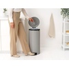 image:imageBrabantia NewIcon Pedal Bin 53 Gallon20L Soft Gray SoftClosing Kitchen Garbage Can StepOn Trash Can with Removable Inner Bucket PerfectFit Trash Bag Pack IncludedSoft Gray