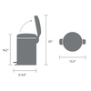 image:imageBrabantia NewIcon Pedal Bin 53 Gallon20L Soft Gray SoftClosing Kitchen Garbage Can StepOn Trash Can with Removable Inner Bucket PerfectFit Trash Bag Pack IncludedSoft Gray