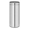 image:imageBrabantia PressTop Kitchen Trash Can with Flat Back  Matt Steel FPP  106 Gallon  40L  Home Trash Can with SoftTouch StayOpen Lid amp Removable Inner Bucket  Flat Against Wall   Trash BagsMatt Steel FFP