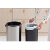 image:imageBrabantia PressTop Kitchen Trash Can with Flat Back  Matt Steel FPP  106 Gallon  40L  Home Trash Can with SoftTouch StayOpen Lid amp Removable Inner Bucket  Flat Against Wall   Trash BagsMatt Steel FFP