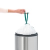 image:imageBrabantia PressTop Kitchen Trash Can with Flat Back  Matt Steel FPP  106 Gallon  40L  Home Trash Can with SoftTouch StayOpen Lid amp Removable Inner Bucket  Flat Against Wall   Trash BagsMatt Steel FFP