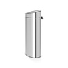 image:imageBrabantia PressTop Kitchen Trash Can with Flat Back  Matt Steel FPP  106 Gallon  40L  Home Trash Can with SoftTouch StayOpen Lid amp Removable Inner Bucket  Flat Against Wall   Trash BagsMatt Steel FFP