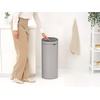 image:imageBrabantia Touch Bin New 66 Gallon30L Container Soft Gray Sleek Trash Can for Kitchen SoftTouch Garbage Can with Removable Inner Bucket