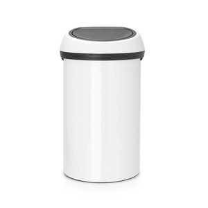 image:imageBrabantia 16 Gallon Large Kitchen Touch Bin Matt BlackBrilliant Steel Lid Removable Lid SoftTouch Open Easy Clean Rubbish Food Waste BinWhite