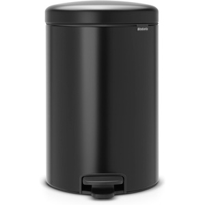 image:imageBrabantia New Icon Step Trash Can 53 GalMatt Black Soft Closing Kitchen GarbageRecycling Can with Removable BucketMatt Black