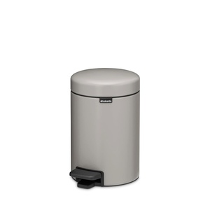 image:imageBrabantia NewIcon Pedal Bin 53 Gallon20L Soft Gray SoftClosing Kitchen Garbage Can StepOn Trash Can with Removable Inner Bucket PerfectFit Trash Bag Pack IncludedSoft Gray