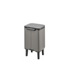 image:imageBrabantia  Bo Small Waste Trash Can Hi 11 Gal with SoftClose Lid Removable Inner Bucket and Transport Grip  Ideal for Bathroom Bedroom and Home Office  Platinum