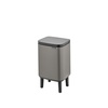 image:imageBrabantia  Bo Small Waste Trash Can Hi 11 Gal with SoftClose Lid Removable Inner Bucket and Transport Grip  Ideal for Bathroom Bedroom and Home Office  Platinum