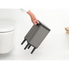 image:imageBrabantia  Bo Small Waste Trash Can Hi 11 Gal with SoftClose Lid Removable Inner Bucket and Transport Grip  Ideal for Bathroom Bedroom and Home Office  Platinum
