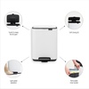 image:imageBrabantia Bo Pedal Bin 32 Gallon12L Lilac Pink SoftClosing Kitchen Garbage Can StepOn Trash Can with Removable Inner Bucket PerfectFit Trash Bag Pack IncludedMatt Steel FPP