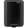 image:imageBrabantia Bo Pedal Bin 32 Gallon12L Lilac Pink SoftClosing Kitchen Garbage Can StepOn Trash Can with Removable Inner Bucket PerfectFit Trash Bag Pack IncludedMatt Black