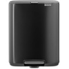 image:imageBrabantia Bo Pedal Bin 32 Gallon12L Lilac Pink SoftClosing Kitchen Garbage Can StepOn Trash Can with Removable Inner Bucket PerfectFit Trash Bag Pack IncludedMatt Black