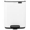 image:imageBrabantia Bo Pedal Bin 32 Gallon12L Lilac Pink SoftClosing Kitchen Garbage Can StepOn Trash Can with Removable Inner Bucket PerfectFit Trash Bag Pack IncludedWhite