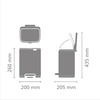 image:imageBrabantia Bo Pedal Bin 32 Gallon12L Lilac Pink SoftClosing Kitchen Garbage Can StepOn Trash Can with Removable Inner Bucket PerfectFit Trash Bag Pack IncludedMatt Black