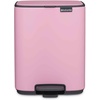 image:imageBrabantia Bo Pedal Bin 32 Gallon12L Lilac Pink SoftClosing Kitchen Garbage Can StepOn Trash Can with Removable Inner Bucket PerfectFit Trash Bag Pack IncludedLilac Pink