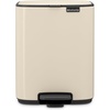 image:imageBrabantia Bo Pedal Bin 32 Gallon12L Lilac Pink SoftClosing Kitchen Garbage Can StepOn Trash Can with Removable Inner Bucket PerfectFit Trash Bag Pack IncludedSoft Beige