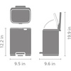 image:imageBrabantia Bo Pedal Bin 32 Gallon12L Lilac Pink SoftClosing Kitchen Garbage Can StepOn Trash Can with Removable Inner Bucket PerfectFit Trash Bag Pack IncludedLilac Pink