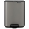 image:imageBrabantia Bo Pedal Bin 32 Gallon12L Lilac Pink SoftClosing Kitchen Garbage Can StepOn Trash Can with Removable Inner Bucket PerfectFit Trash Bag Pack IncludedPlatinum