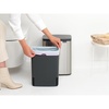 image:imageBrabantia Bo Small LiftOpen Trash Can  18 Gal  7L  Matt Steel FPP  WallMountableFree Standing Bedroom Bathroom Nursery Trash Can Removable Inner Bucket NonSlip Base  Trash BagsMatt Steel Fingerprint Proof