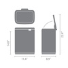 image:imageBrabantia Bo Small LiftOpen Trash Can  18 Gal  7L  Matt Steel FPP  WallMountableFree Standing Bedroom Bathroom Nursery Trash Can Removable Inner Bucket NonSlip Base  Trash BagsMatt Black
