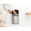 image:imageBrabantia Bo Small LiftOpen Trash Can  18 Gal  7L  Matt Steel FPP  WallMountableFree Standing Bedroom Bathroom Nursery Trash Can Removable Inner Bucket NonSlip Base  Trash BagsMatt Steel Fingerprint Proof