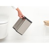image:imageBrabantia Bo Small LiftOpen Trash Can  18 Gal  7L  Matt Steel FPP  WallMountableFree Standing Bedroom Bathroom Nursery Trash Can Removable Inner Bucket NonSlip Base  Trash BagsMatt Steel Fingerprint Proof