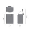 image:imageBrabantia Bo Small LiftOpen Trash Can  18 Gal  7L  Matt Steel FPP  WallMountableFree Standing Bedroom Bathroom Nursery Trash Can Removable Inner Bucket NonSlip Base  Trash BagsMatt Steel Fingerprint Proof