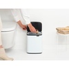 image:imageBrabantia Bo Small LiftOpen Trash Can  18 Gal  7L  Matt Steel FPP  WallMountableFree Standing Bedroom Bathroom Nursery Trash Can Removable Inner Bucket NonSlip Base  Trash BagsWhite