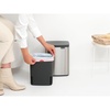 image:imageBrabantia Bo Small LiftOpen Trash Can  18 Gal  7L  Matt Steel FPP  WallMountableFree Standing Bedroom Bathroom Nursery Trash Can Removable Inner Bucket NonSlip Base  Trash BagsMatt Steel Fingerprint Proof