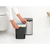 image:imageBrabantia Bo Small LiftOpen Trash Can  18 Gal  7L  Matt Steel FPP  WallMountableFree Standing Bedroom Bathroom Nursery Trash Can Removable Inner Bucket NonSlip Base  Trash BagsMatt Steel Fingerprint Proof
