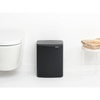 image:imageBrabantia Bo Small LiftOpen Trash Can  32 Gal  12L  Matt Black  Free Standing Bedroom Bathroom Nursery Trash Can Removable Inner Bucket NonSlip Base  Trash BagsMatt Black
