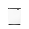 image:imageBrabantia Bo Small LiftOpen Trash Can  32 Gal  12L  Matt Black  Free Standing Bedroom Bathroom Nursery Trash Can Removable Inner Bucket NonSlip Base  Trash BagsWhite