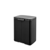image:imageBrabantia Bo Small LiftOpen Trash Can  32 Gal  12L  Matt Black  Free Standing Bedroom Bathroom Nursery Trash Can Removable Inner Bucket NonSlip Base  Trash BagsMatt Black