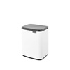 image:imageBrabantia Bo Small LiftOpen Trash Can  32 Gal  12L  Matt Black  Free Standing Bedroom Bathroom Nursery Trash Can Removable Inner Bucket NonSlip Base  Trash BagsWhite