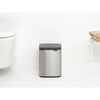 image:imageBrabantia Bo Small LiftOpen Trash Can  32 Gal  12L  Matt Black  Free Standing Bedroom Bathroom Nursery Trash Can Removable Inner Bucket NonSlip Base  Trash BagsMatt Steel Fingerprint Proof
