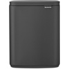 image:imageBrabantia Bo Small LiftOpen Trash Can  32 Gal  12L  Soft Beige  Free Standing Bedroom Bathroom Nursery Trash Can Removable Inner Bucket NonSlip Base  Trash BagsMineral Infinite Gray