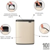 image:imageBrabantia Bo Small LiftOpen Trash Can  32 Gal  12L  Soft Beige  Free Standing Bedroom Bathroom Nursery Trash Can Removable Inner Bucket NonSlip Base  Trash BagsSoft Beige