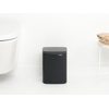 image:imageBrabantia Bo Small LiftOpen Trash Can  32 Gal  12L  Soft Beige  Free Standing Bedroom Bathroom Nursery Trash Can Removable Inner Bucket NonSlip Base  Trash BagsMatt Black