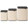 image:imageBrabantia Bo Small LiftOpen Trash Can  32 Gal  12L  Soft Beige  Free Standing Bedroom Bathroom Nursery Trash Can Removable Inner Bucket NonSlip Base  Trash BagsSoft Beige