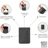 image:imageBrabantia Bo Small LiftOpen Trash Can  32 Gal  12L  Soft Beige  Free Standing Bedroom Bathroom Nursery Trash Can Removable Inner Bucket NonSlip Base  Trash BagsMineral Infinite Gray