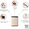 image:imageBrabantia Bo Small LiftOpen Trash Can  32 Gal  12L  Soft Beige  Free Standing Bedroom Bathroom Nursery Trash Can Removable Inner Bucket NonSlip Base  Trash BagsSoft Beige