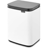image:imageBrabantia Bo Small LiftOpen Trash Can  32 Gal  12L  Soft Beige  Free Standing Bedroom Bathroom Nursery Trash Can Removable Inner Bucket NonSlip Base  Trash BagsWhite