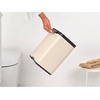 image:imageBrabantia Bo Small LiftOpen Trash Can  32 Gal  12L  Soft Beige  Free Standing Bedroom Bathroom Nursery Trash Can Removable Inner Bucket NonSlip Base  Trash BagsSoft Beige