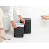 image:imageBrabantia Bo Small LiftOpen Trash Can  32 Gal  12L  Soft Beige  Free Standing Bedroom Bathroom Nursery Trash Can Removable Inner Bucket NonSlip Base  Trash BagsMatt Black