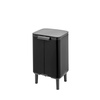 image:imageBrabantia Bo Small LiftOpen Trash Can with Raised Legs  18 Gal  7L  Matt Black  Free Standing Bedroom Bathroom Nursery Trash Can Removable Inner Bucket NonSlip Feet   Trash Bags